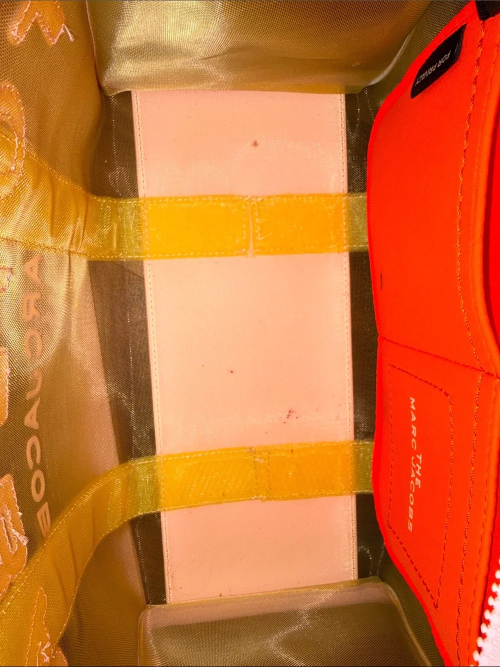 Marc Jacobs Transparent Tote with Yellow Straps and Pink Trim - Picture 15 of 16